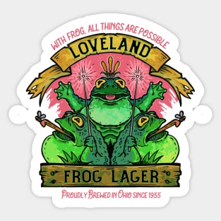 Loveland Frog Lager Sticker